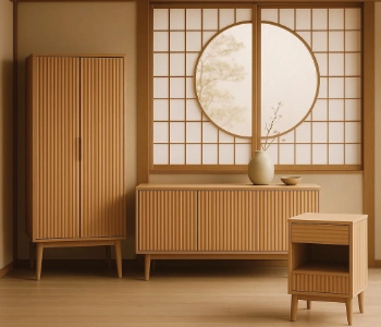 Drážkovaný nábytek - co to je a hodí se do stylu japandi?