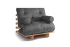 Rozkládací pohovka 90x200 - Slim Basic Classic - Pascall Futon Grey