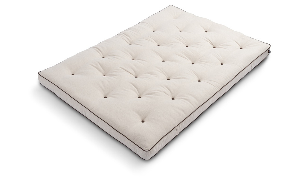 Matrace 120x200 přírodní s latexem - Futon Pascall Slim Duo Latex Kedro Povlečení