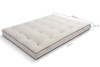 Matrace 160x200 přírodní s latexem - Futon Pascall Comfort Trio Latex Wool Kedro Povlečení