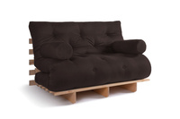 Rozkládací pohovka 120x200 - Slim Exclusive Classic - Pascall Futon Hnědá barva