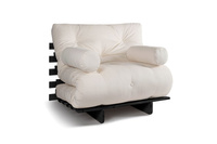 Rozkládací pohovka 90x200 - Slim Comfort Black - Pascall Futon Ecru