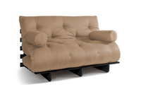 Rozkládací pohovka 140x200 - Slim Exclusive Black - Pascall Futon Béžová barva