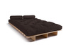 Rozkládací pohovka 120x200 - Slim Exclusive Classic - Pascall Futon Hnědá barva