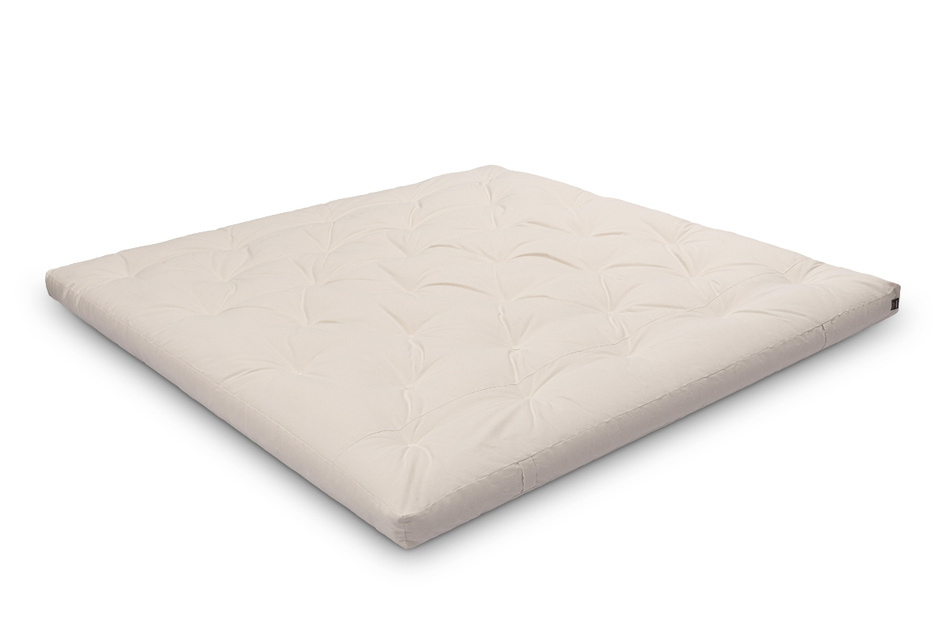 Matrace 200x200 přírodní - Futon Pascall Slim Natural Dove Ash