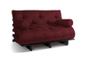 Rozkládací pohovka 140x200 - Slim Basic Black - Pascall Futon Maroon