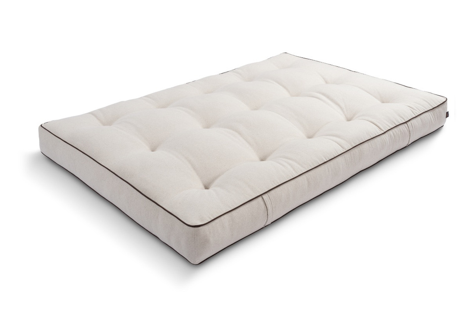 Matrace 120x200 přírodní s latexem - Futon Pascall Comfort Trio Latex Wool Kedro Povlečení