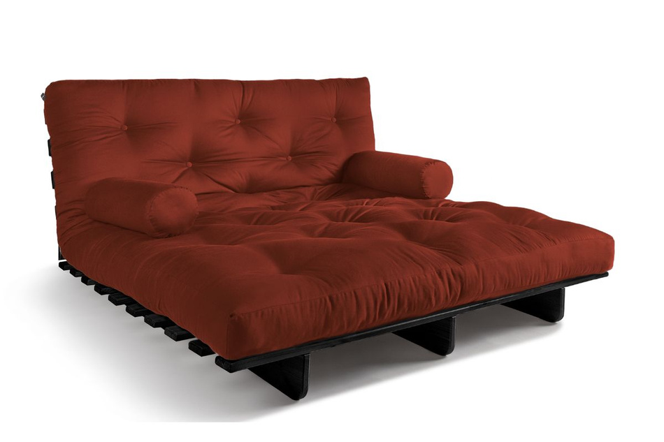 Rozkládací pohovka 140x200 - Slim Comfort Black - Pascall Futon Zdění