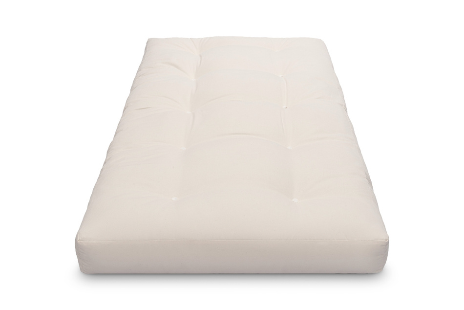 Matrace 90x200 přírodní s vlnou, latexem a 2x kokosem - Futon Pascall Comfort Wool Hard Ecru