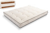 Matrace 200x200 přírodní s vlnou, latexem a 2x kokosem - Futon Pascall Comfort Wool Hard Kedro Ecru