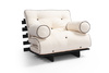 Rozkládací pohovka 90x200 - Slim Basic Kedro Black - Pascall Futon Ecru