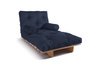 Rozkládací pohovka 90x200 - Slim Comfort Classic - Pascall Futon Námořnická modrá