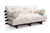 Rozkládací pohovka 160x200 - Slim Basic Kedro Black - Pascall Futon Povlečení