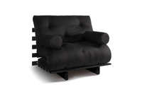 Rozkládací pohovka 90x200 - Slim Comfort Black - Pascall Futon Black