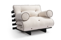 Rozkládací pohovka 90x200 - Slim Exclusive Kedro Black - Pascall Futon Povlečení