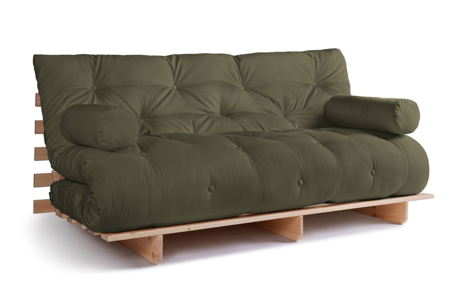 Rozkládací pohovka 180x200 - Slim Exclusive Classic - Pascall Futon Khaki