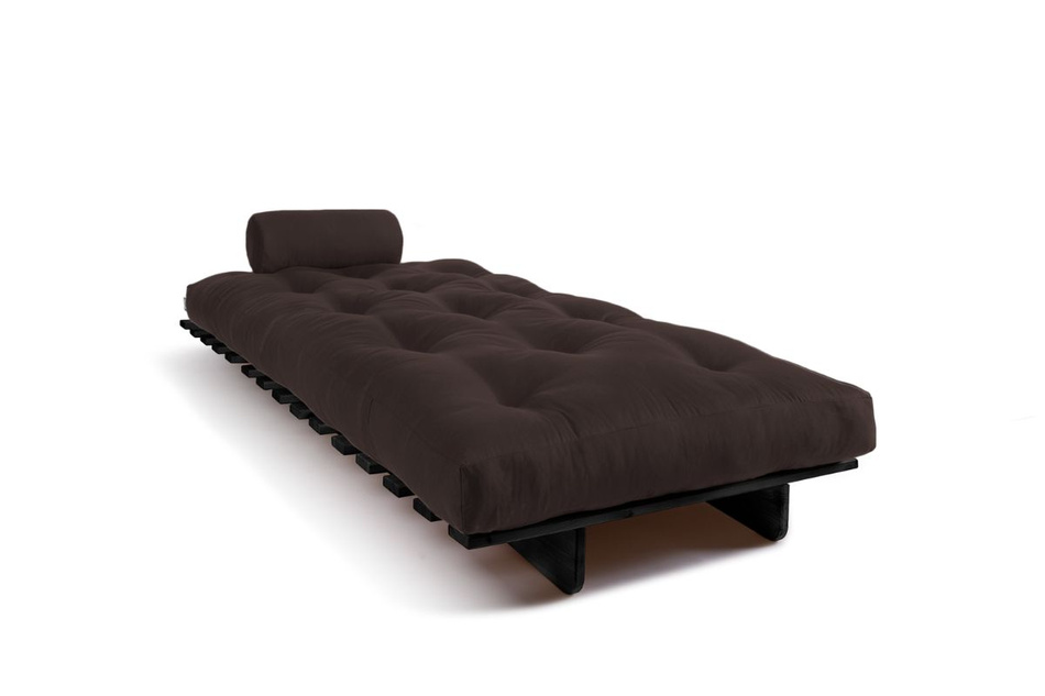 Rozkládací pohovka 90x200 - Slim Exclusive Black - Pascall Futon Brown