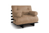 Rozkládací pohovka 90x200 - Slim Exclusive Black - Pascall Futon Béžová barva