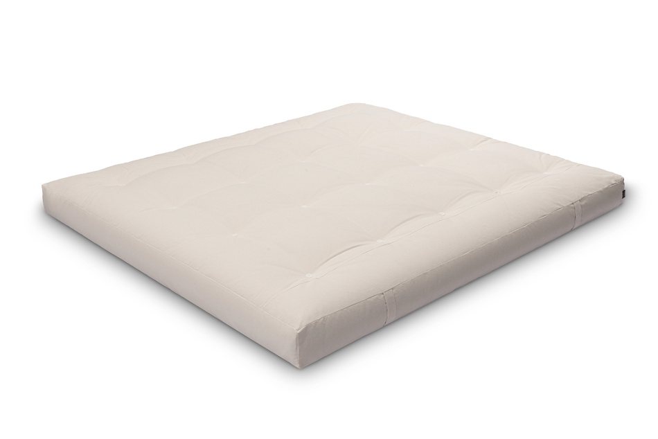 Matrace 180x200 přírodní s vlnou, latexem a 2x kokosem - Futon Pascall Comfort Wool Hard Ecru