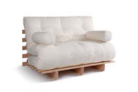 Rozkládací pohovka 120x200 - Slim Comfort Classic - Pascall Futon Ecru