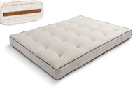 Matrace 160x200 přírodní s vlnou, kokosem a 2x latexem - Futon Pascall Comfort Wool Kedro Povlečení