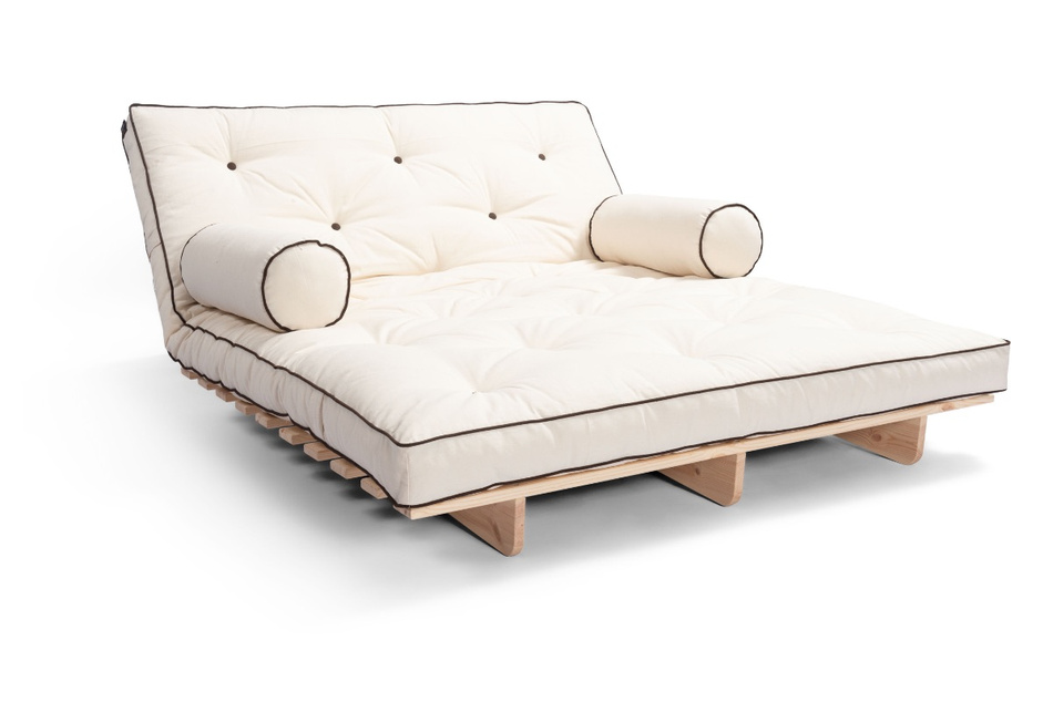 Rozkládací pohovka 140x200 - Slim Comfort Kedro Classic - Pascall Futon Ecru