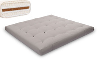 Matrace 200x200 přírodní s vlnou, kokosem a 2x latexem - Futon Pascall Comfort Wool Grey