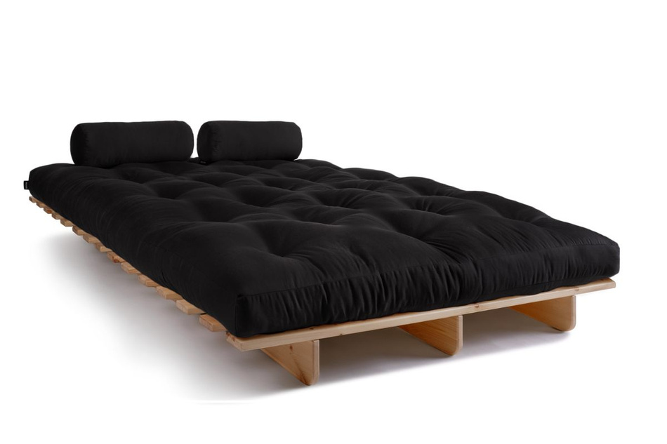 Rozkládací pohovka 140x200 - Slim Exclusive Classic - Pascall Futon Černá barva