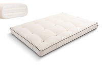 Matrace 120x200 přírodní s latexem - Futon Pascall Medium Duo Latex Kedro Ecru
