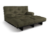 Rozkládací pohovka 140x200 - Slim Basic Black - Pascall Futon Khaki