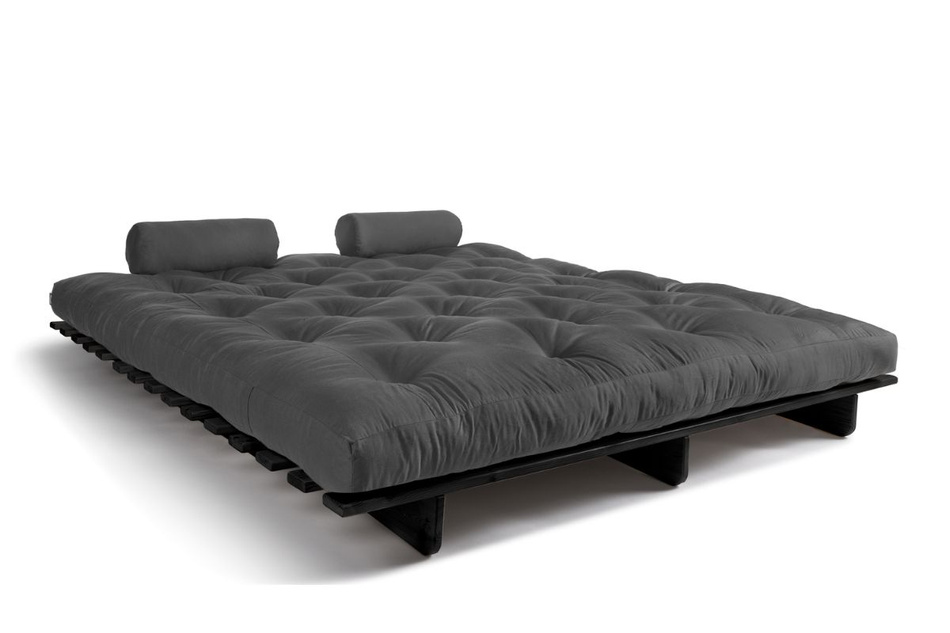 Rozkládací pohovka 180x200 - Slim Exclusive Black - Pascall Futon Grey