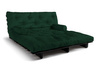 Rozkládací pohovka 180x200 - Slim Comfort Black - Pascall Futon Bottle Green