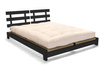 Pascall Dřevěná postel 160x200 - Aisha Classic Black Tatami