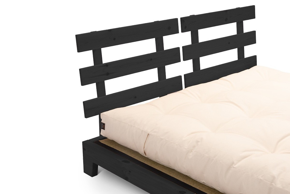 Pascall Dřevěná postel 160x200 - Aisha Classic Black Tatami