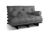 Rozkládací pohovka 140x200 - Slim Basic Black - Pascall Futon Grey