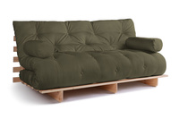 Rozkládací pohovka 180x200 - Slim Exclusive Classic - Pascall Futon Khaki