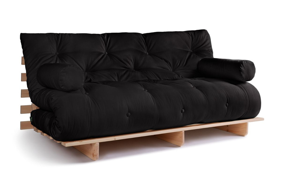 Rozkládací pohovka 180x200 - Slim Comfort Classic - Pascall Futon Černá barva