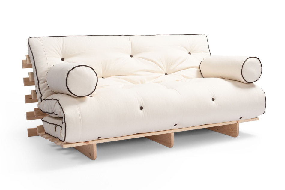Rozkládací pohovka 180x200 - Slim Basic Kedro Classic - Pascall Futon Ecru