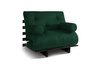 Rozkládací pohovka 90x200 - Slim Comfort Black - Pascall Futon Bottle Green