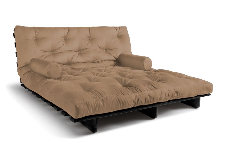Rozkládací pohovka 180x200 - Slim Exclusive Black - Pascall Futon Béžová barva
