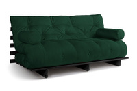 Rozkládací pohovka 180x200 - Slim Exclusive Black - Pascall Futon Bottle Green