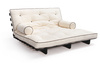 Rozkládací pohovka 180x200 - Slim Comfort Kedro Black - Pascall Futon Ecru