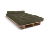 Rozkládací pohovka 120x200 - Slim Comfort Classic - Pascall Futon Khaki