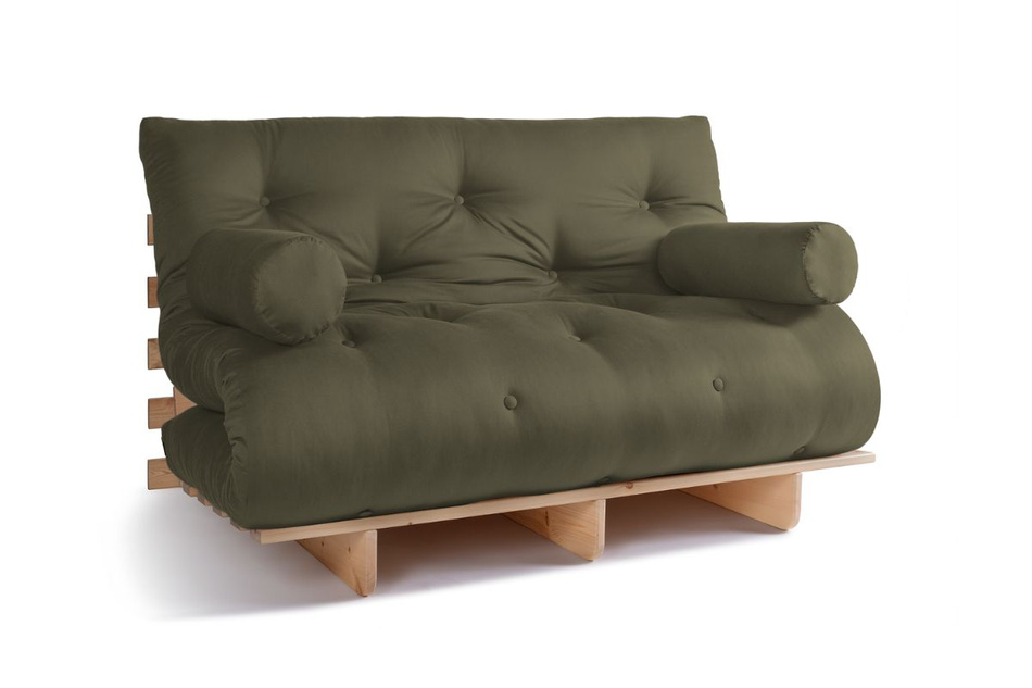 Rozkládací pohovka 140x200 - Slim Basic Classic - Pascall Futon Khaki