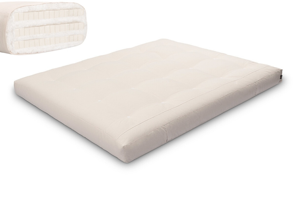 Matrace 160x200 přírodní s latexem - Futon Pascall Comfort Trio Latex Ecru
