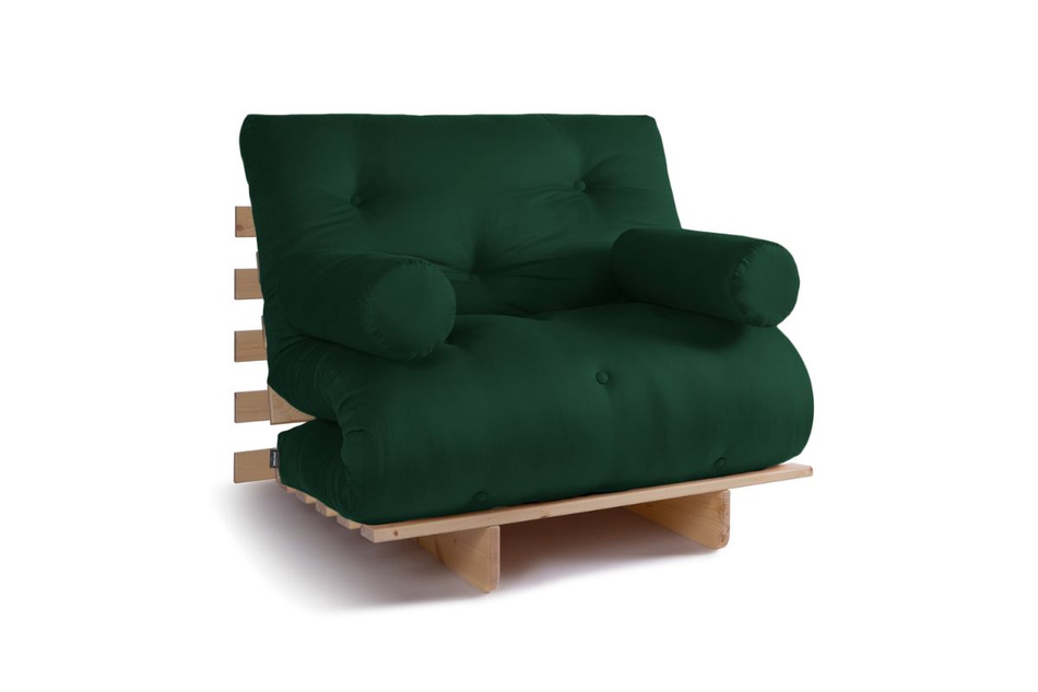Rozkládací pohovka 90x200 - Slim Basic Classic - Pascall Futon Bottle Green