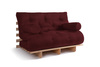 Rozkládací pohovka 120x200 - Slim Exclusive Classic - Pascall Futon Maroon
