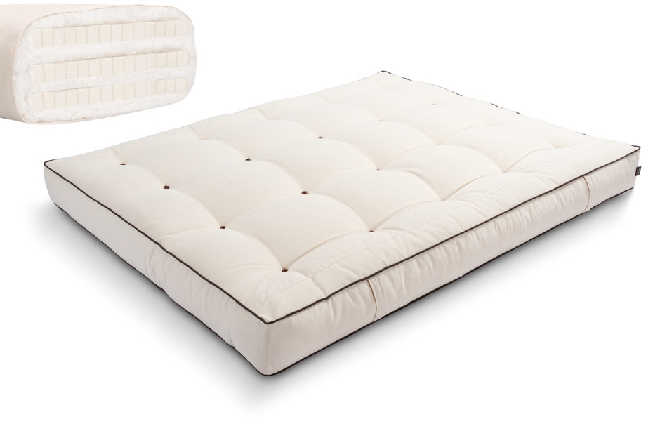 Matrace 180x200 přírodní s latexem - Futon Pascall Comfort Trio Latex Kedro Ecru