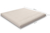 Matrace 200x200 přírodní s latexem a 2x kokosem - Futon Pascall Comfort Relax Hard Ecru
