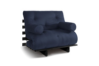 Rozkládací pohovka 90x200 - Slim Basic Black - Pascall Futon Námořnická modrá